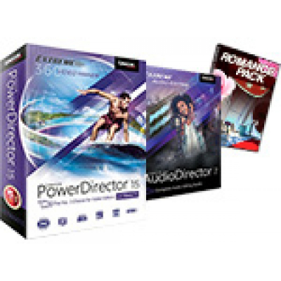 CyberLink PowerDirector 15 Ultimate + bonus Audiodirector 7 Deluxe + Romance pack                    