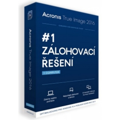 Acronis True Image 2016 pro 1 počítač CZ Upgrade ESD + přechod na 2017 zdarma                    