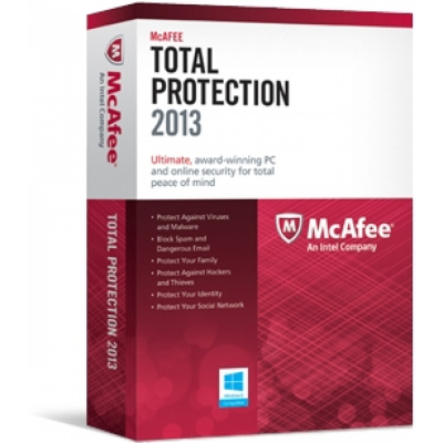 McAfee Total Protection 2013 CZ, 3 PC                    