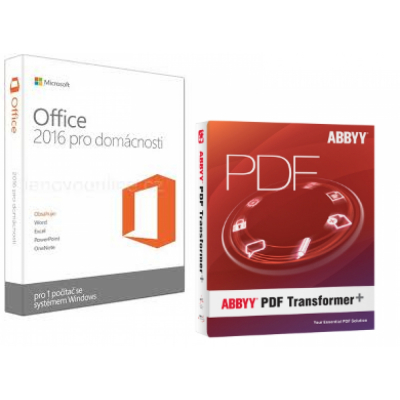 Microsoft Office  pro domácnosti + Abbyy PDF Transformer +, elektronicky                    