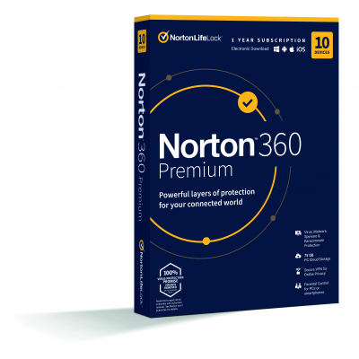 Norton 360 Premium, 10 zařízení, 1 rok                    