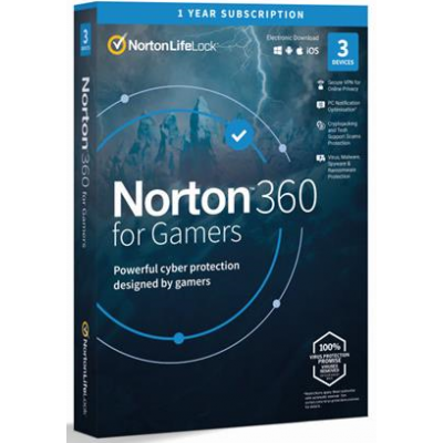 Norton 360 pro hráče, 3 zařízení, na 1 rok                    