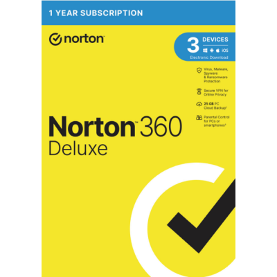Norton 360 Deluxe, 3 zařízení, 1 rok                    