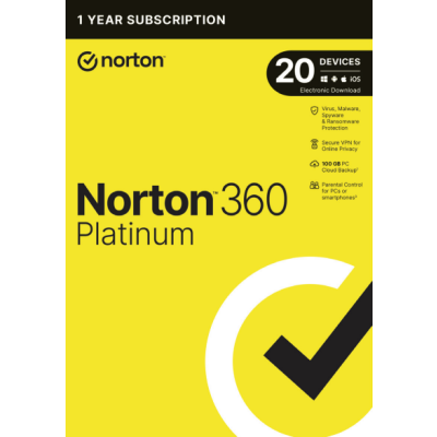 Norton 360 Platinum, 20 zařízení, 1 rok                    
