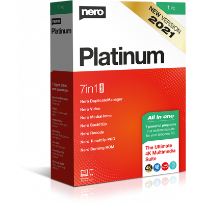 Nero Platinum Suite 2021, Elektronická licence                    