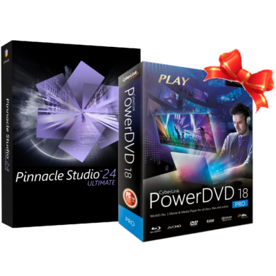 Pinnacle Studio 24 Ultimate + CyberLink Power DVD 18 Ultra Zdarma
