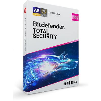 Bitdefender Total Security , licence pro 10 zařízení, 3 roky                    