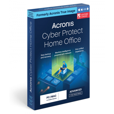 Acronis Cyber Protect Home Office Advanced pro 3 počítače + 500 GB úložiště, předplatné na 1 rok                    