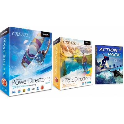 CyberLink PowerDirector 16 Ultra + PhotoDirector 9 Ultra + Action Pack