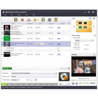 Xilisoft DivX to DVD Converter                    