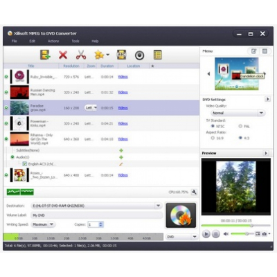 Xilisoft MPEG to DVD Converter                    