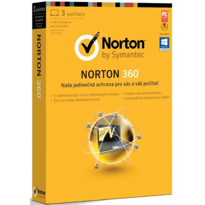 Norton 360 7.0 CZ 1 uživatel 3 PC, 1 rok                    