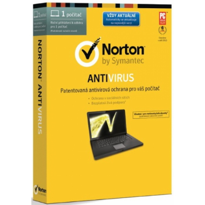 Norton Antivirus 2014 CZ, 1 PC, 1 rok ESD                    