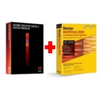 Adobe Creative Suite 4 Design Premium WIN CZ + Dárek Norton AntiVirus 2009 CZ                    