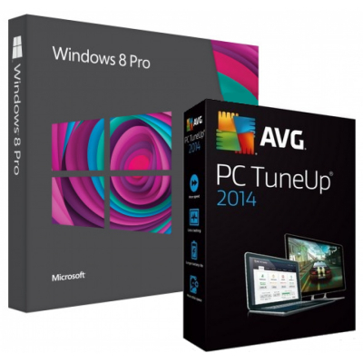 Windows 8 Pro 32-bit CZ, OEM + AVG PC Tuneup 2014, 1 PC, 1 rok                    