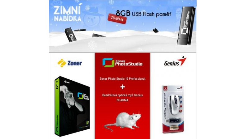 Zoner Photo Studio na USB nebo s myší Genius