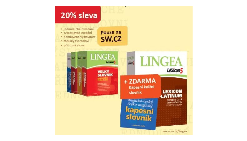 20 % sleva Lingea Lexicon 5 + ZDARMA knižní slovník!