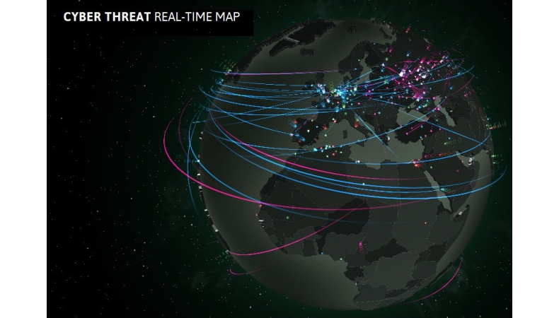 Interaktivní mapa online hrozeb